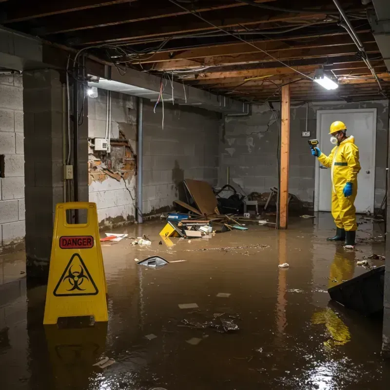 Flooded Basement Electrical Hazard in Keuka Park, NY Property